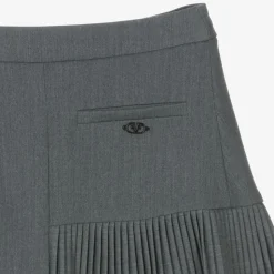 Girls Grey Pleated Skirt