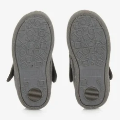 Girls Grey Rabbit Slippers