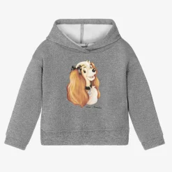 Girls Grey Sparkly Disney Hoodie