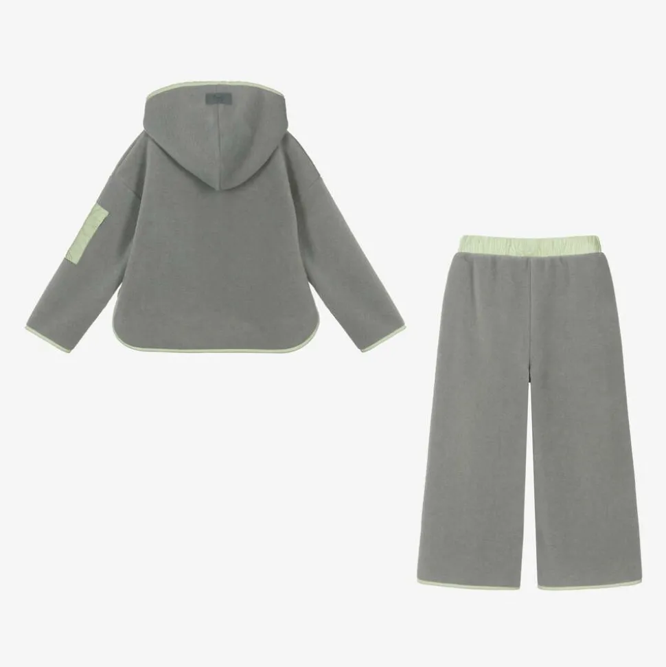 Girls Grey Wide Leg Tracksuit
