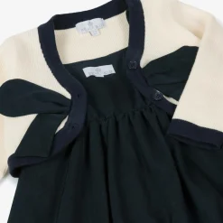 Girls Ivory & Blue Dress Set