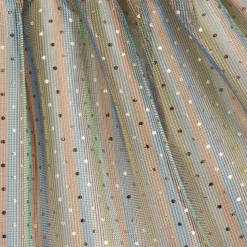 Girls Ivory & Metallic Ruffle Dress