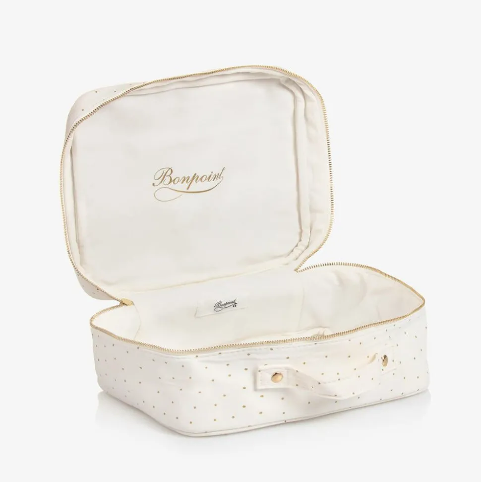 Girls Ivory & Gold Wash Bag (24cm)