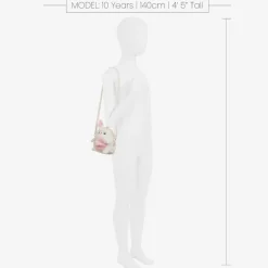 Girls Ivory Bouclé Bunny Bag (14cm)