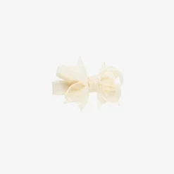 Girls Ivory Bow Hair Clip (4cm)