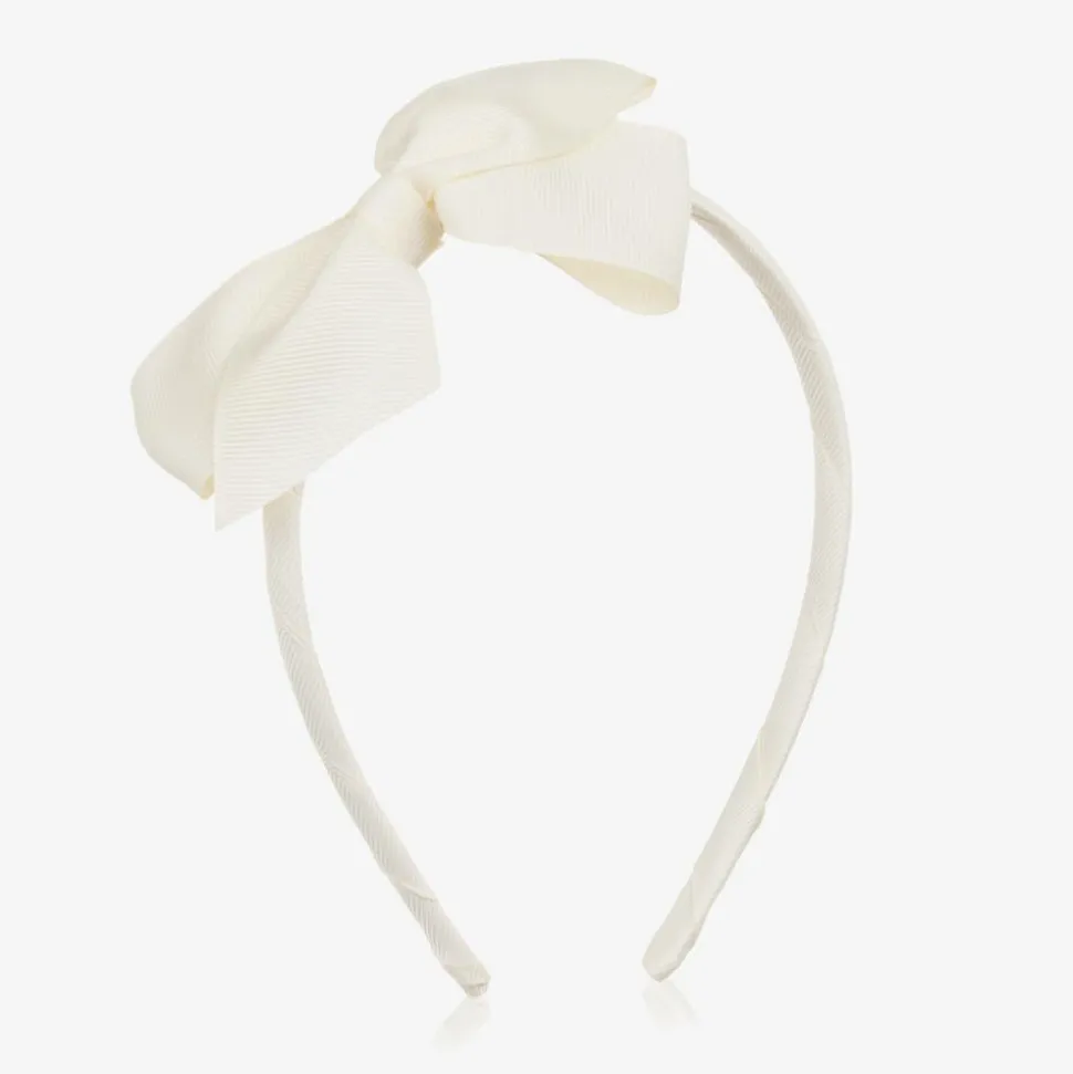 Girls Ivory Bow Hairband