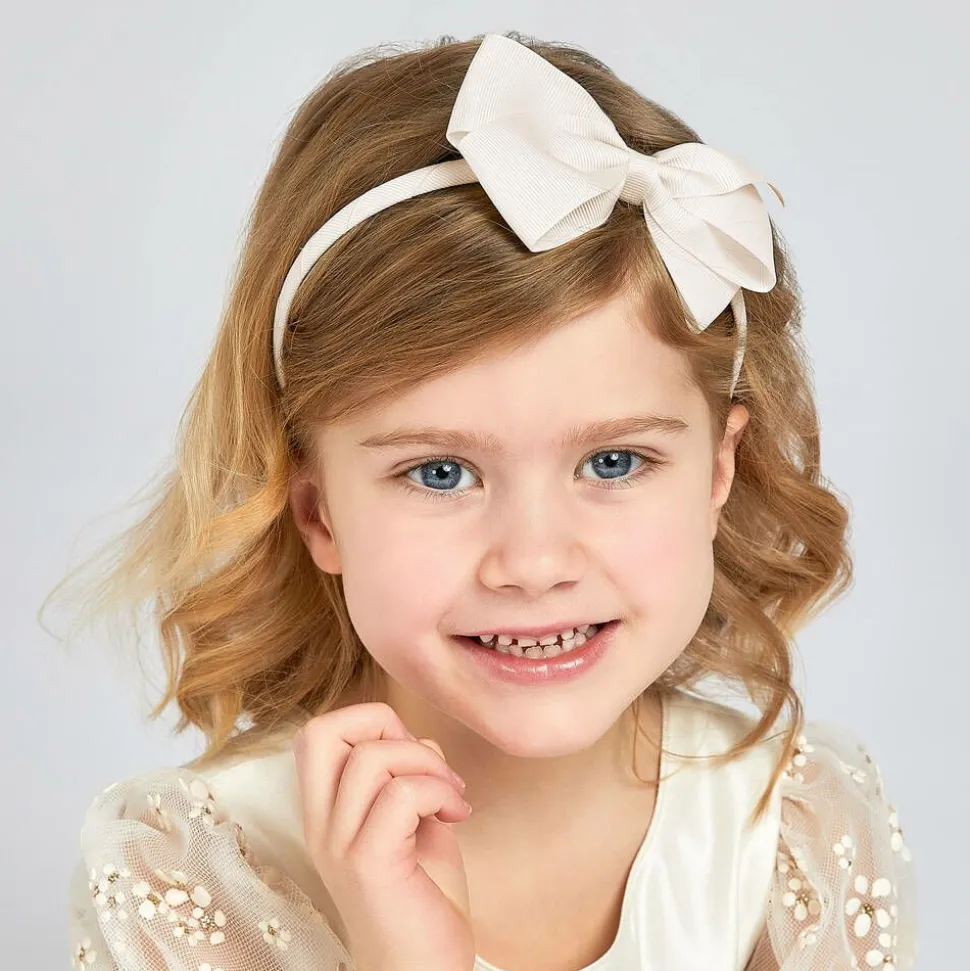 Girls Ivory Bow Hairband