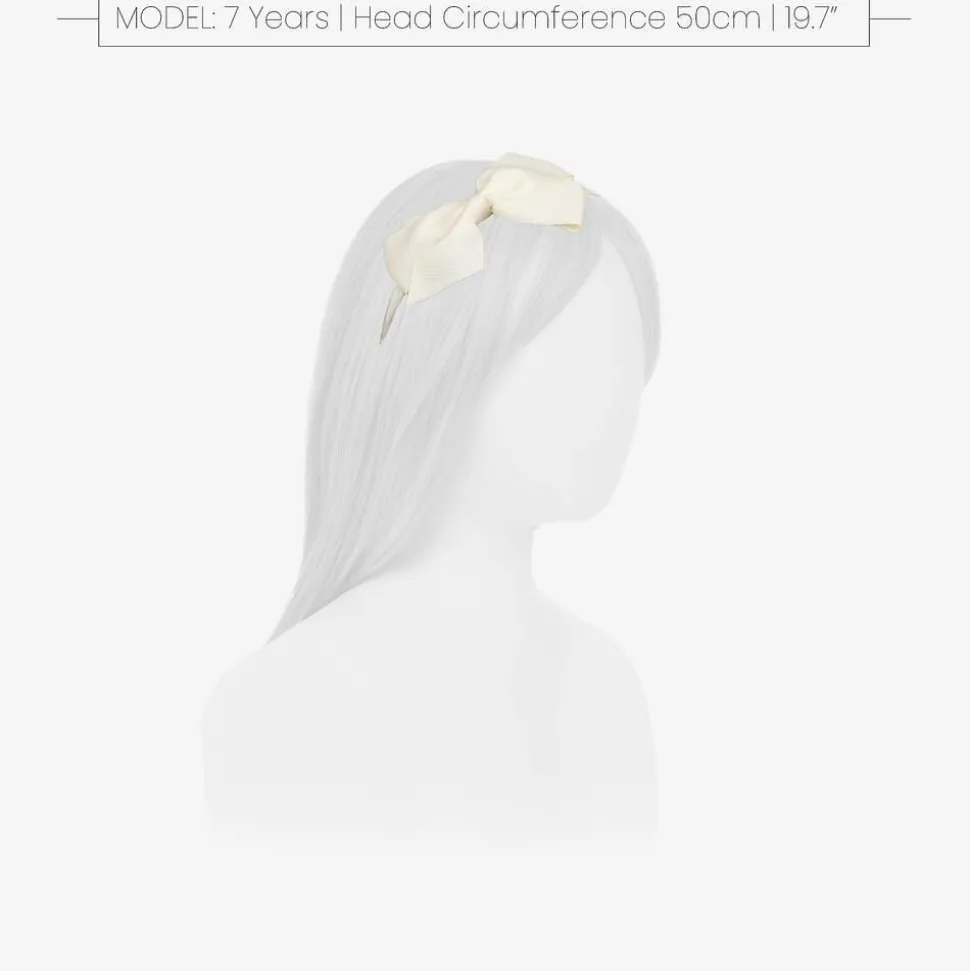 Girls Ivory Bow Hairband