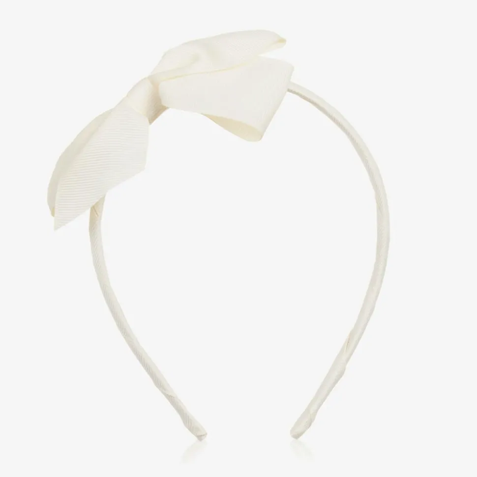 Girls Ivory Bow Hairband