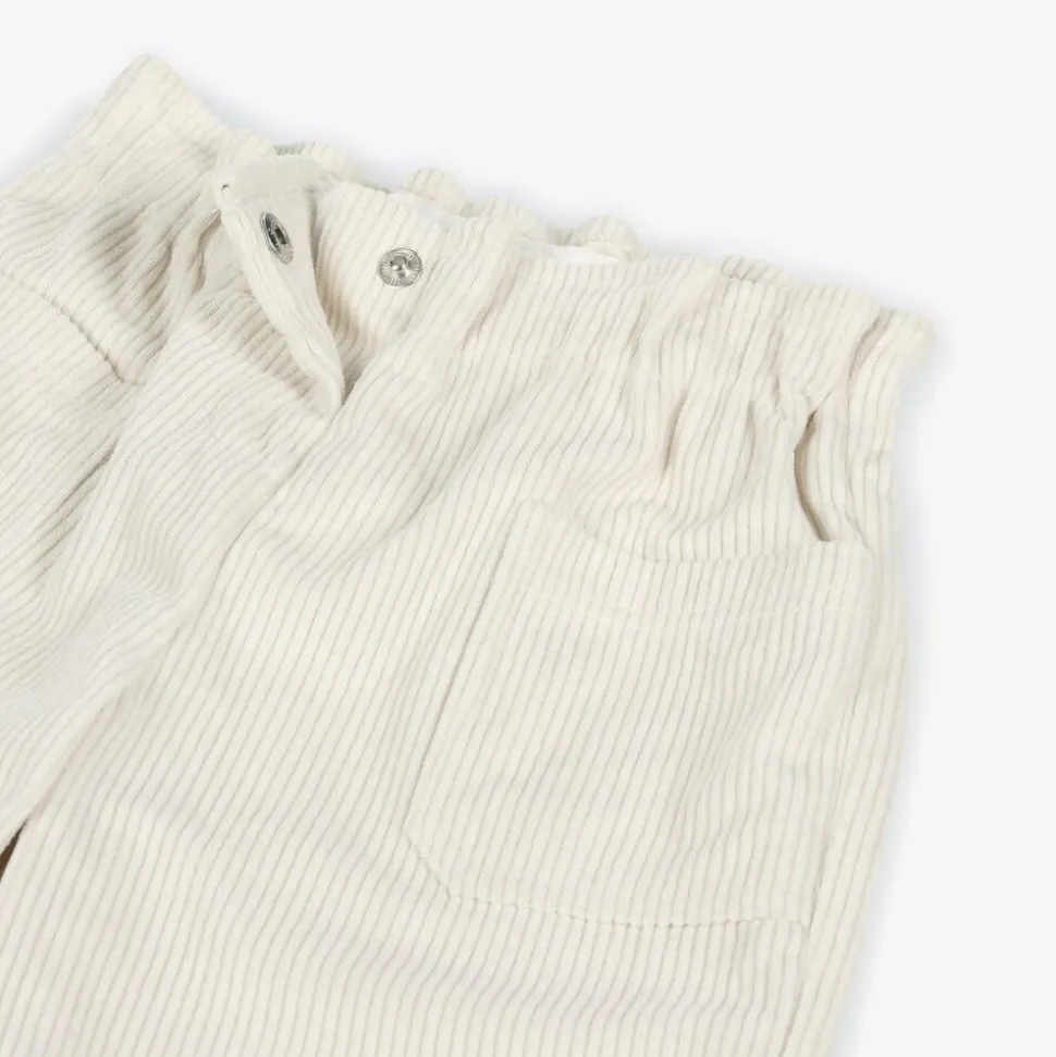 Girls Ivory Corduroy Trousers