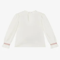 Girls Ivory Cotton Ballerina Top