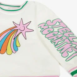 Girls Ivory Cotton Cosmic Sweatshirt