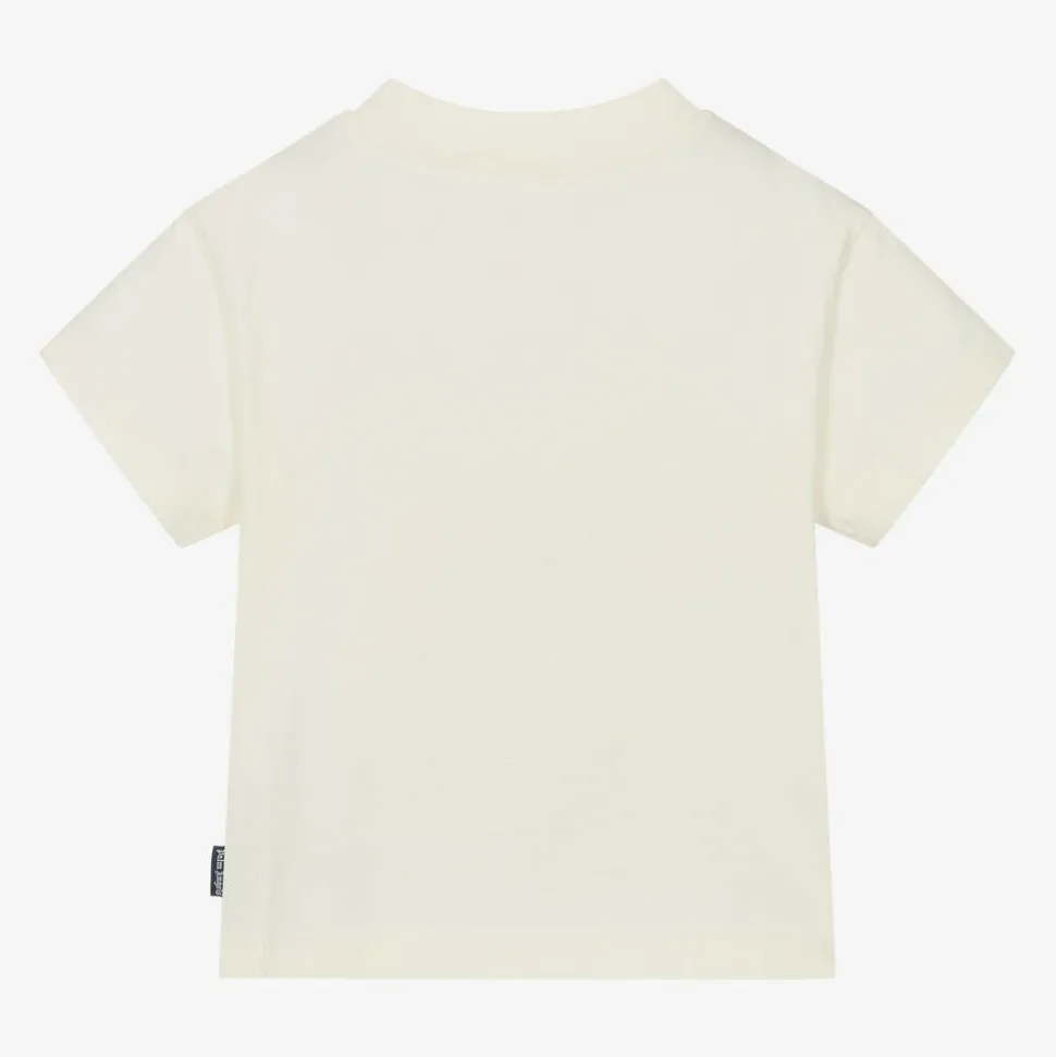 Girls Ivory Cotton Graphic T-Shirt