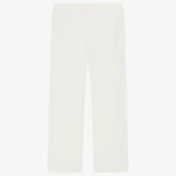 Girls Ivory Cotton Joggers