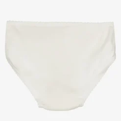 Girls Ivory Cotton Knickers