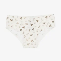 Girls Ivory Cotton Knickers (4 Pack)