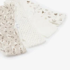 Girls Ivory Cotton Knickers (4 Pack)