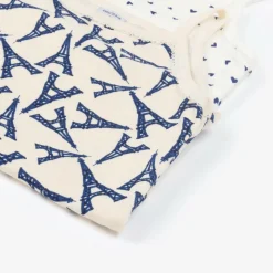 Girls Ivory Cotton Paris Vests (2 Pack)