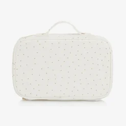 Girls Ivory Cotton Polka Dot Washbag (24cm)