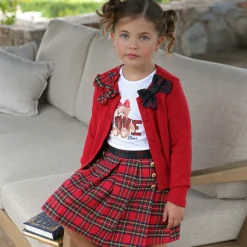 Girls Ivory Cotton Teddy Top