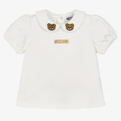 Girls Ivory Cotton T-Shirt