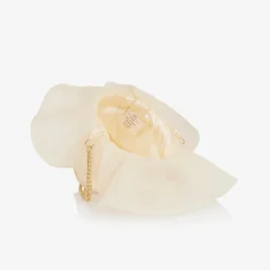 Girls Ivory Embroidered Tulle Bag (12cm)