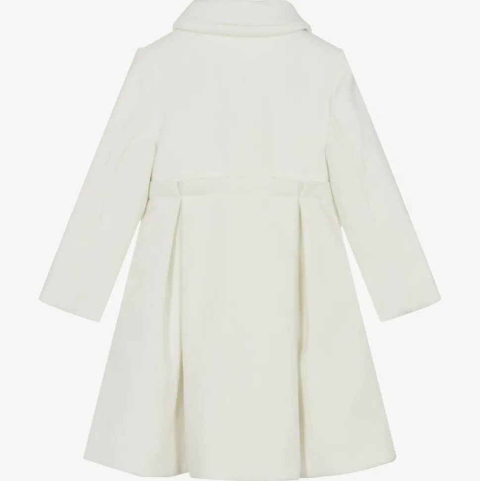 Girls Ivory Felted Coat