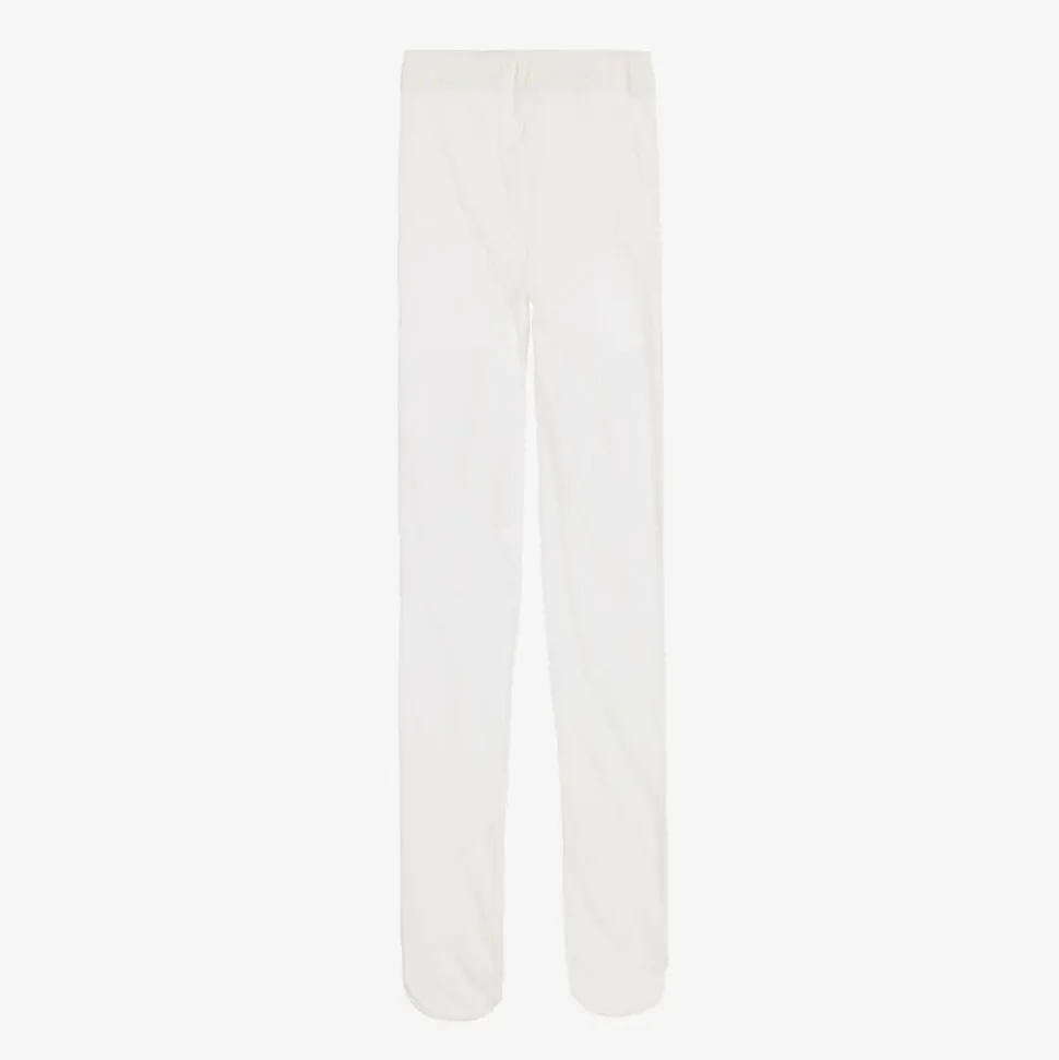 Girls Ivory Glitter Tights