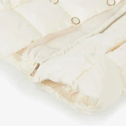 Girls Ivory Hooded Puffer Coat