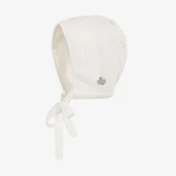 Girls Ivory Knitted Babysuit & Hat Set