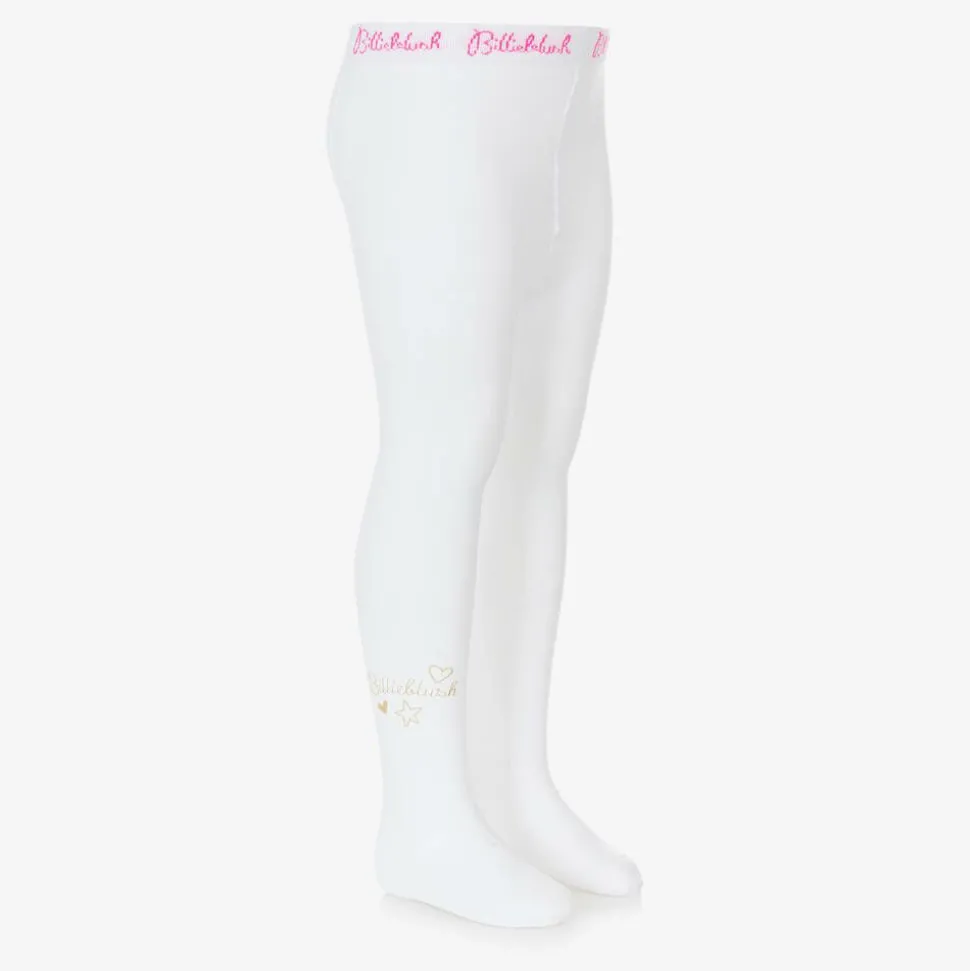 Girls Ivory Logo Tights