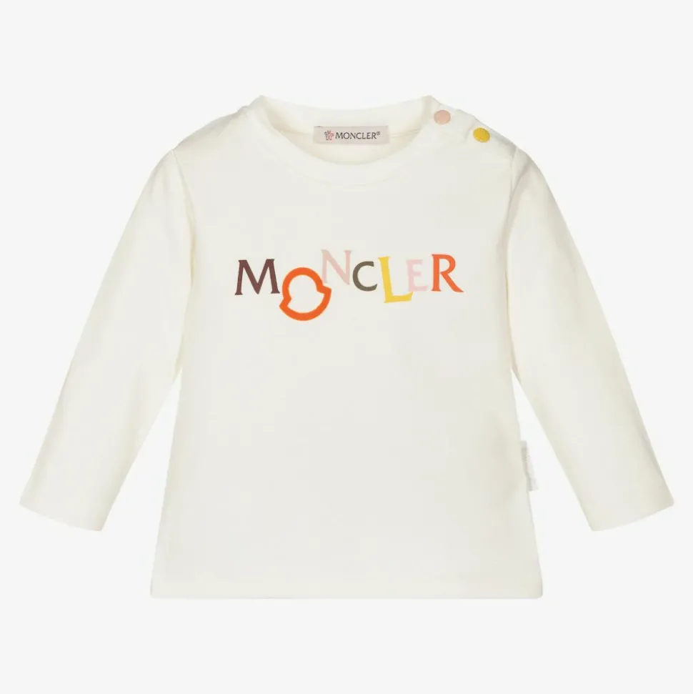 Girls Ivory Logo Top