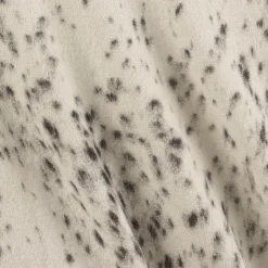 Girls Ivory Ocelot Print Wool Dress