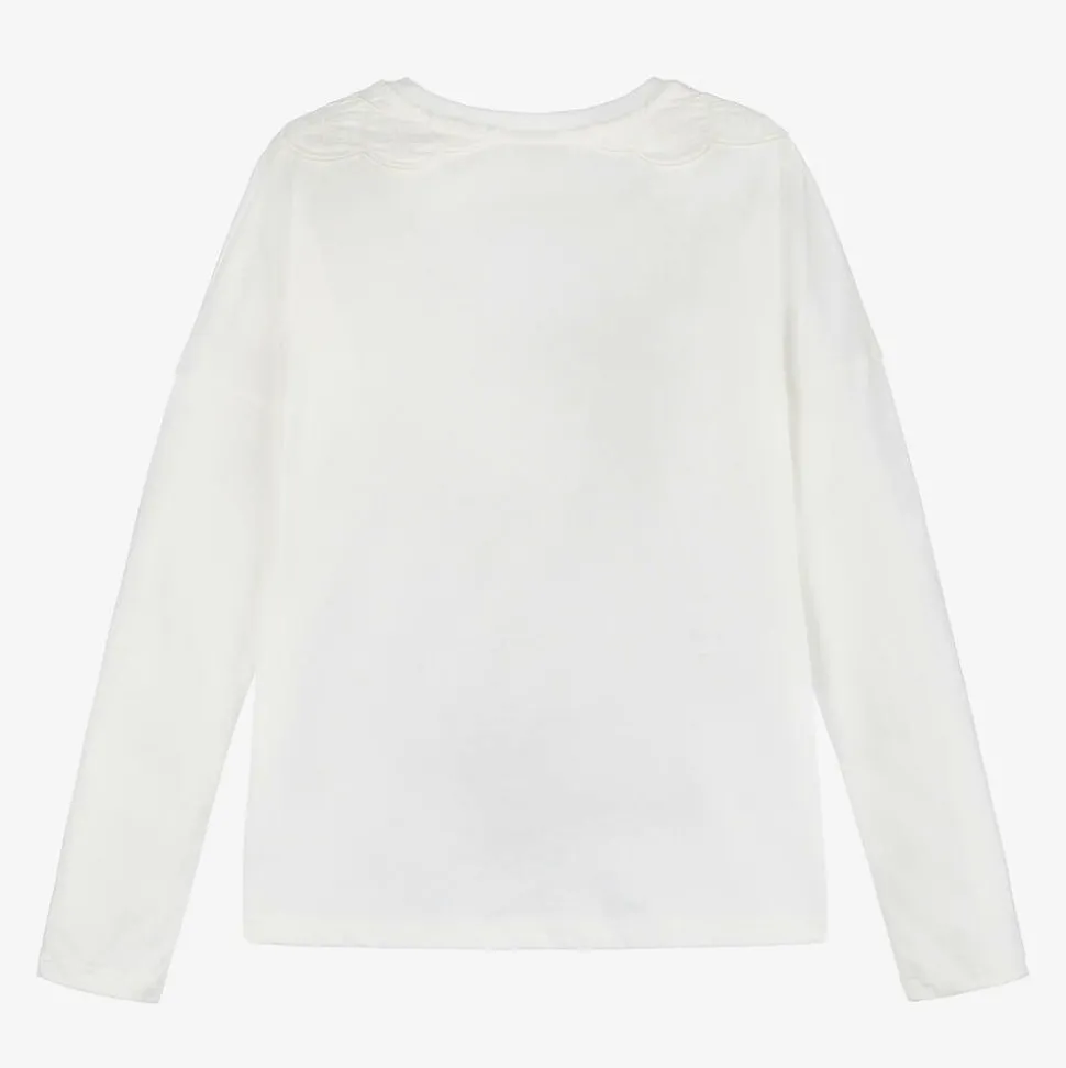 Girls Ivory Organic Cotton Top