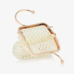 Girls Ivory Pearl Bead Bag (12cm)