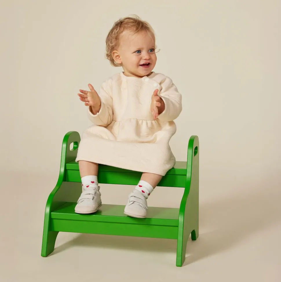 Girls Ivory Quilted Heart Cotton Dress