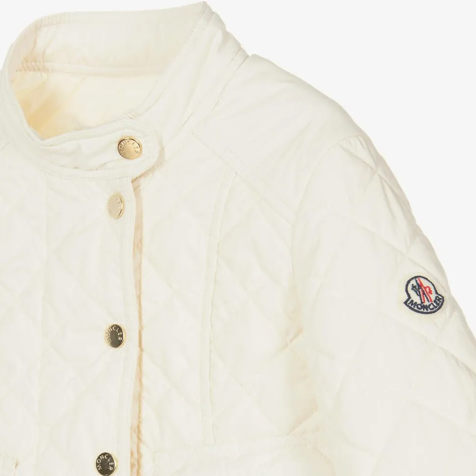 Girls Ivory Quilted Kamaria Jacket