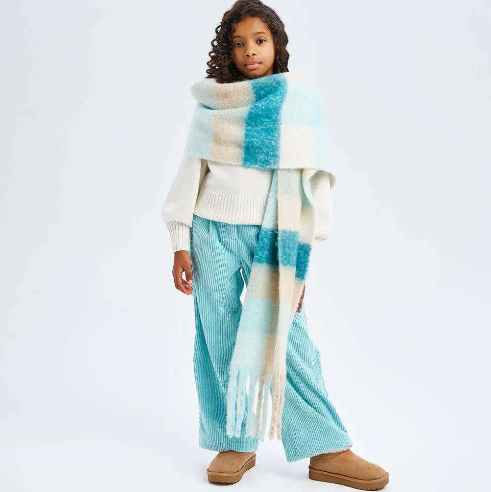 Girls Ivory Roll Neck Sweater