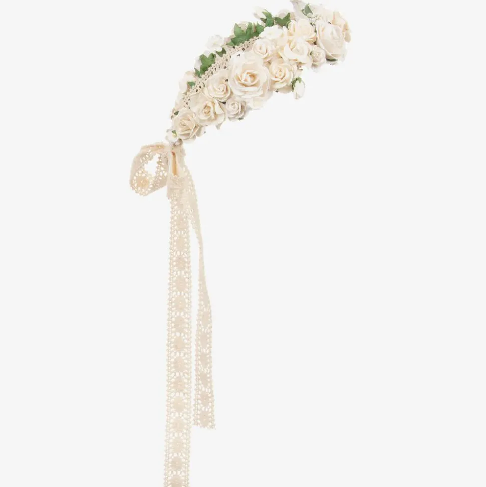 Girls Ivory Rose Garland