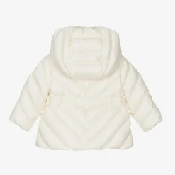 Girls Ivory Sanaa Hooded Down Coat