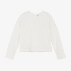Girls Ivory Shimmer Top