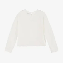 Girls Ivory Shimmer Top