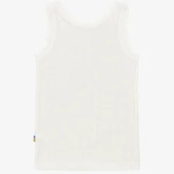 Girls Ivory Thermal Wool Vest