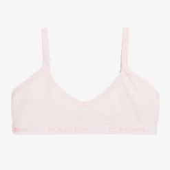 Girls Light Pink Cotton Jersey Bra