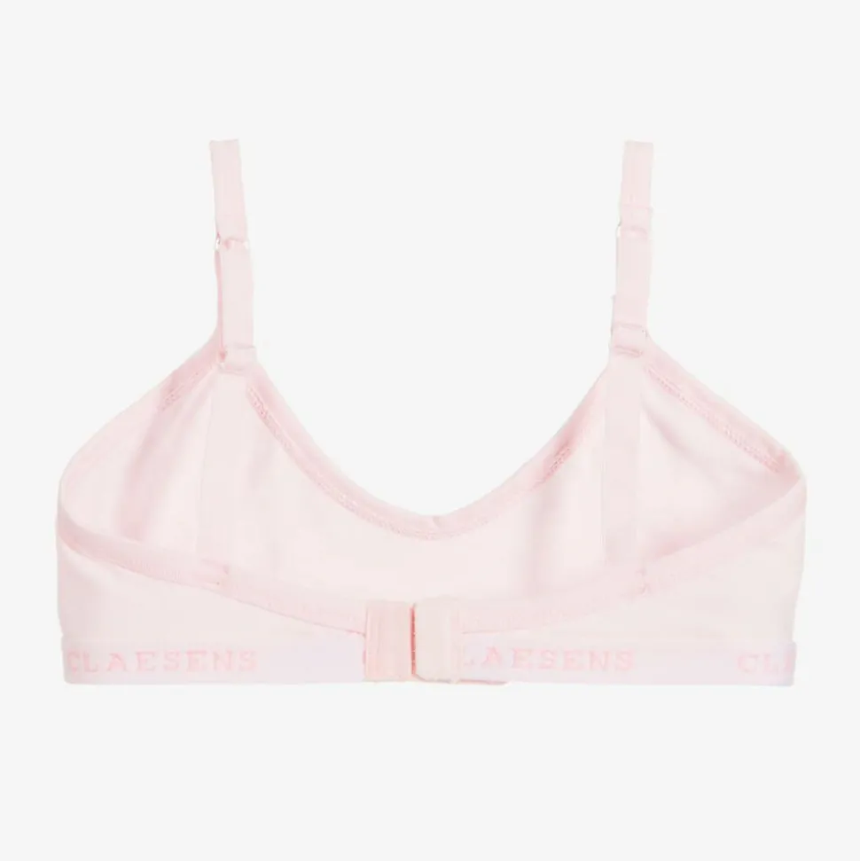 Girls Light Pink Cotton Jersey Bra