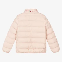 Girls Light Pink Down Padded Jacket