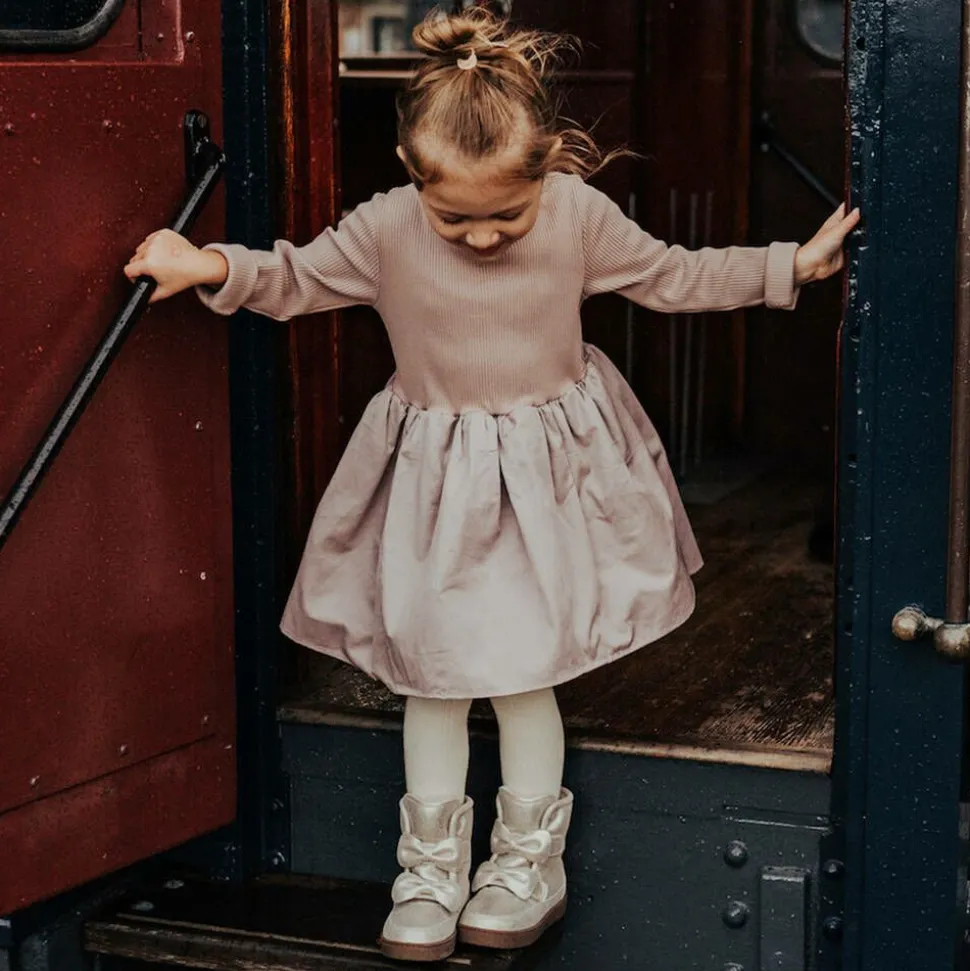 Girls Lilac Cotton Dress