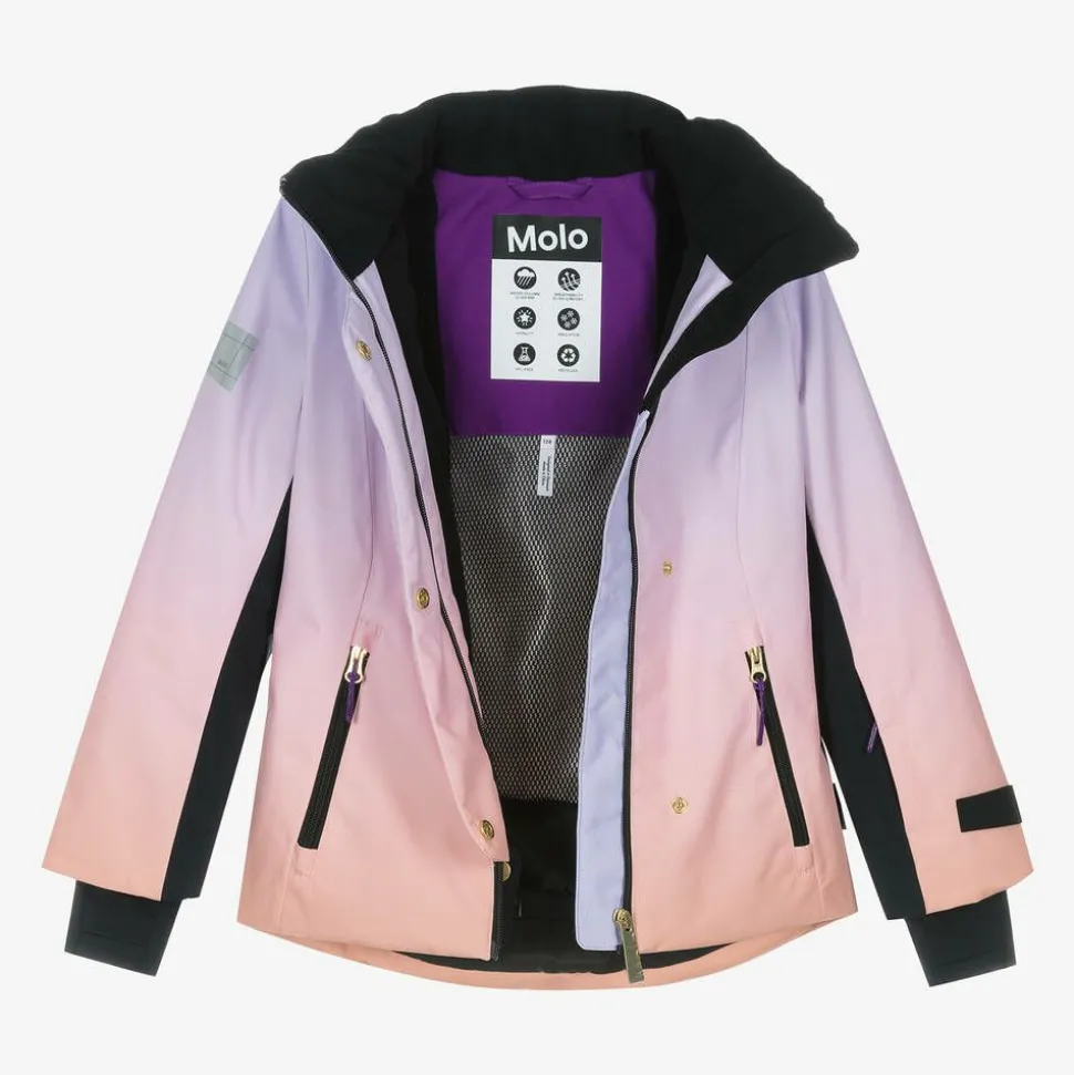 Girls Lilac Purple Gradient Ski Jacket