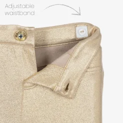 Girls Metallic Gold Jeggings