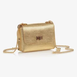Girls Metallic Gold Shoulder Bag (14cm)